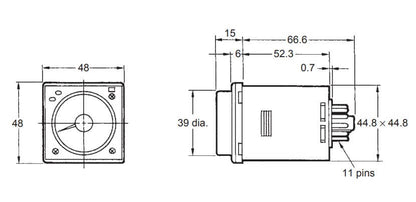 H3CR-A 11 Pinli Zaman Rölesi 100-240VAC/100-125VDC
